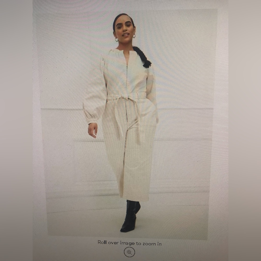 ELOQUII Elements Zip Front Jumpsuit with Tie Waist
